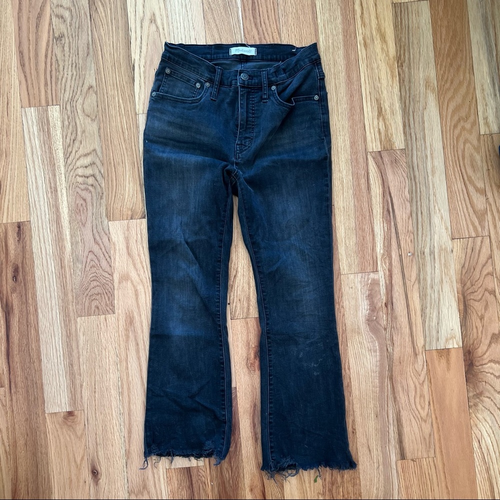 Madewell Cali Demi boot jeans in light black